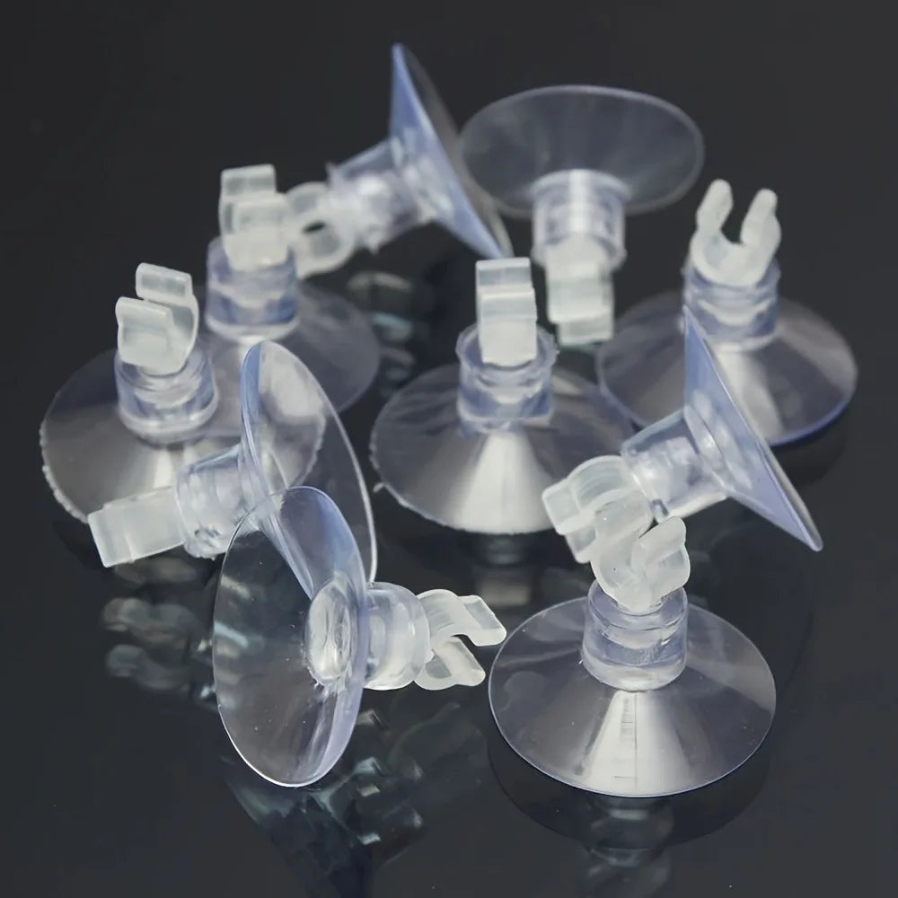 10pcs Rubber Aquarium Suction Cups – Holders for Air Line Tubes, Hoses, and Pumps