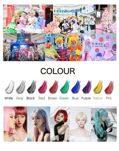Temporary Hair Color Wax Kit – Washable Instant Hair Dye Cream for Men, Women & Kids, Party Cosplay, Blue, Purple, Red, Green