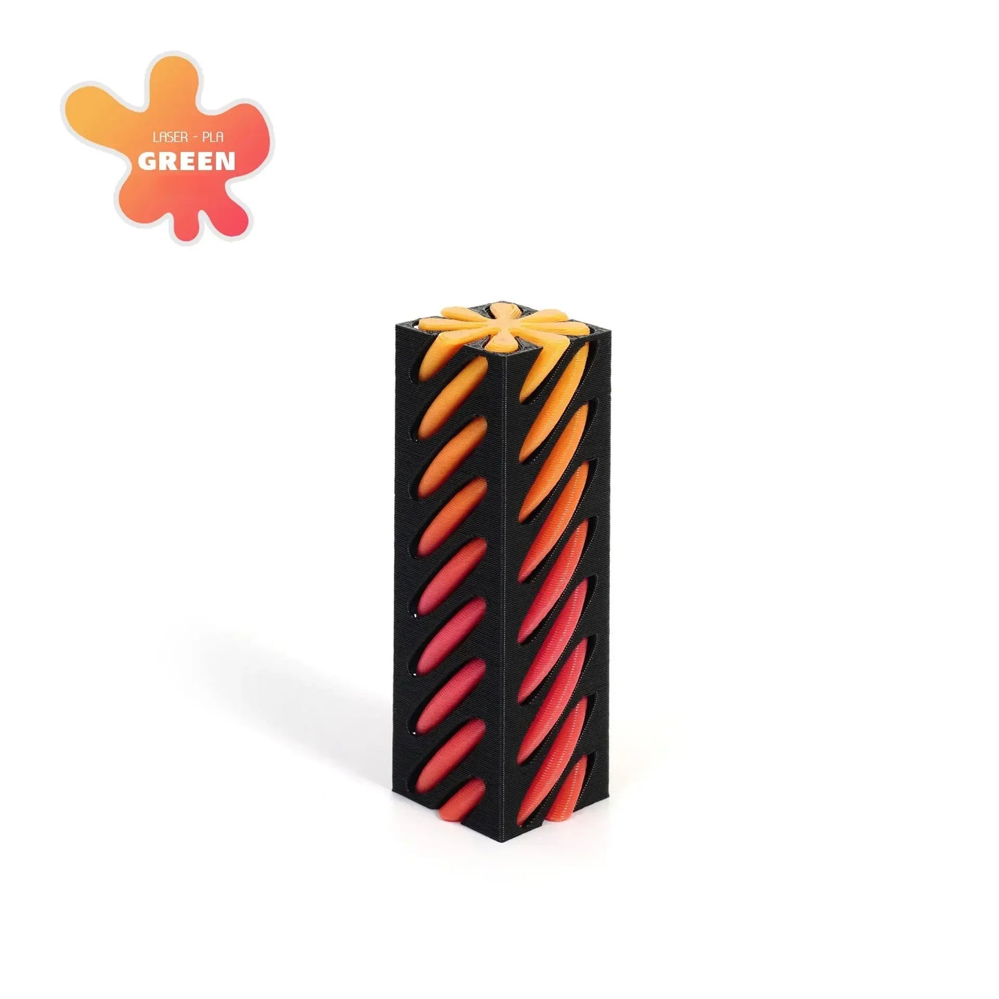 3D Printed Pyramid Impossible Pass-Through Fidget Toy – Spiral Helix Screw Decompression Sculpture Ornament