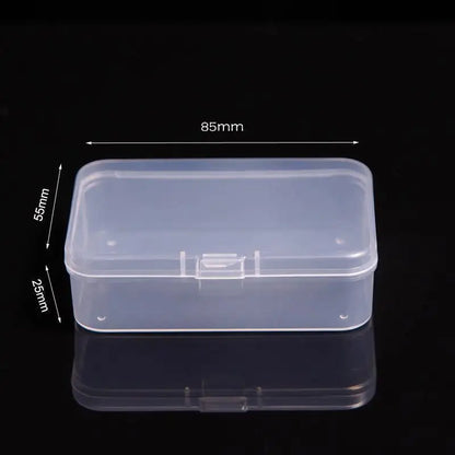 Mini Rectangular Plastic Storage Box – Translucent, Dustproof Jewelry & Small Item Container