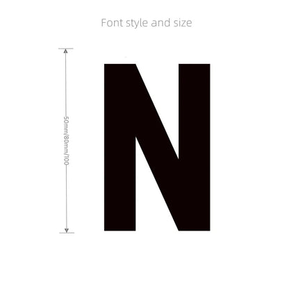3D Mirror Acrylic Alphabet Wall Stickers – Black English Letters & Numbers for Personalized Door & Room Decor