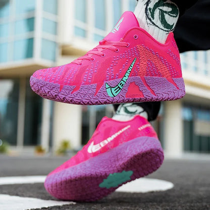 High-Top Basketball Shoes - Anti-Slip Shock Absorbing Breathable Sports Sneakers