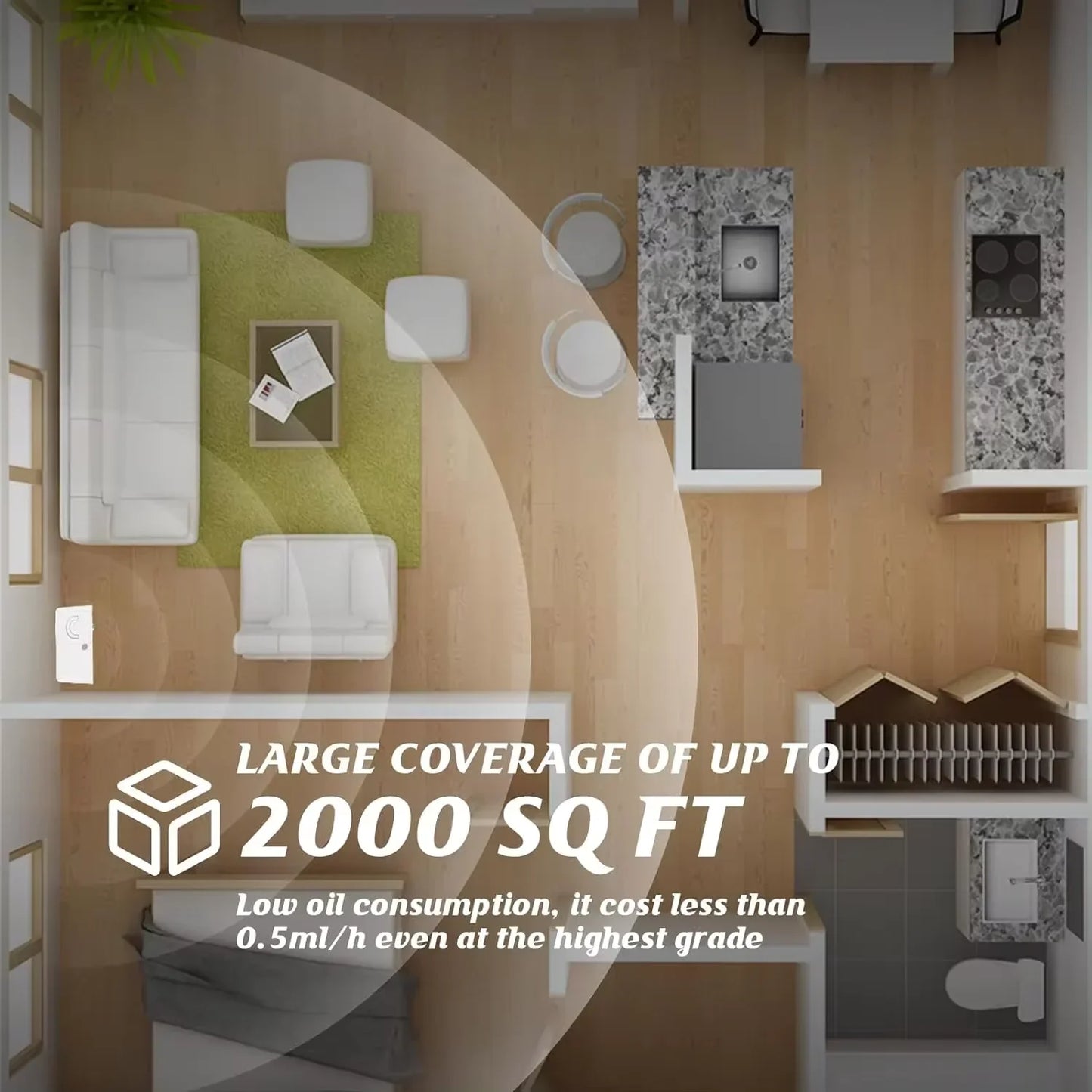 Bluetooth Smart Aroma Diffuser – Electric Air Freshener & Flavoring for Home, Hotels | 300m³ Coverage