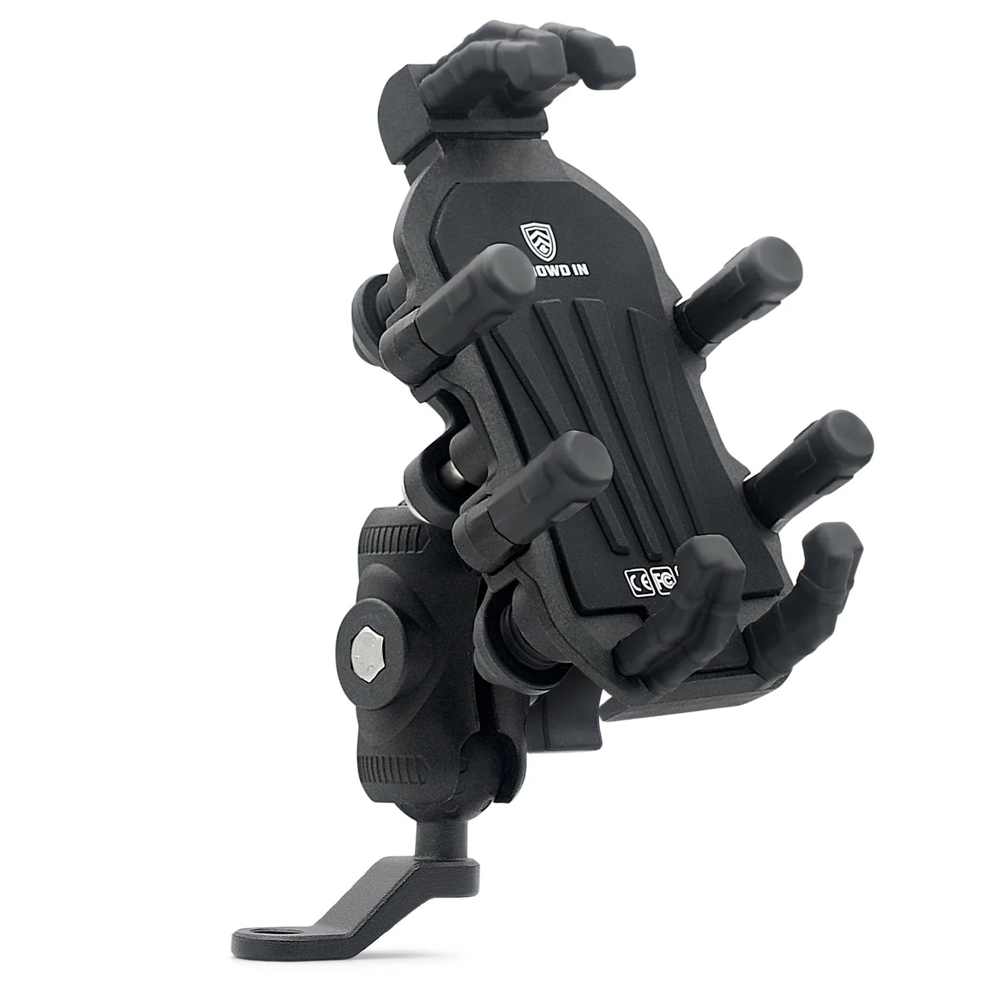 Aluminum Motorcycle Handlebar Phone Holder – Anti-Vibration Navigation & Mirror Mount Stand