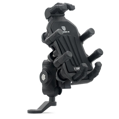 Aluminum Motorcycle Handlebar Phone Holder – Anti-Vibration Navigation & Mirror Mount Stand
