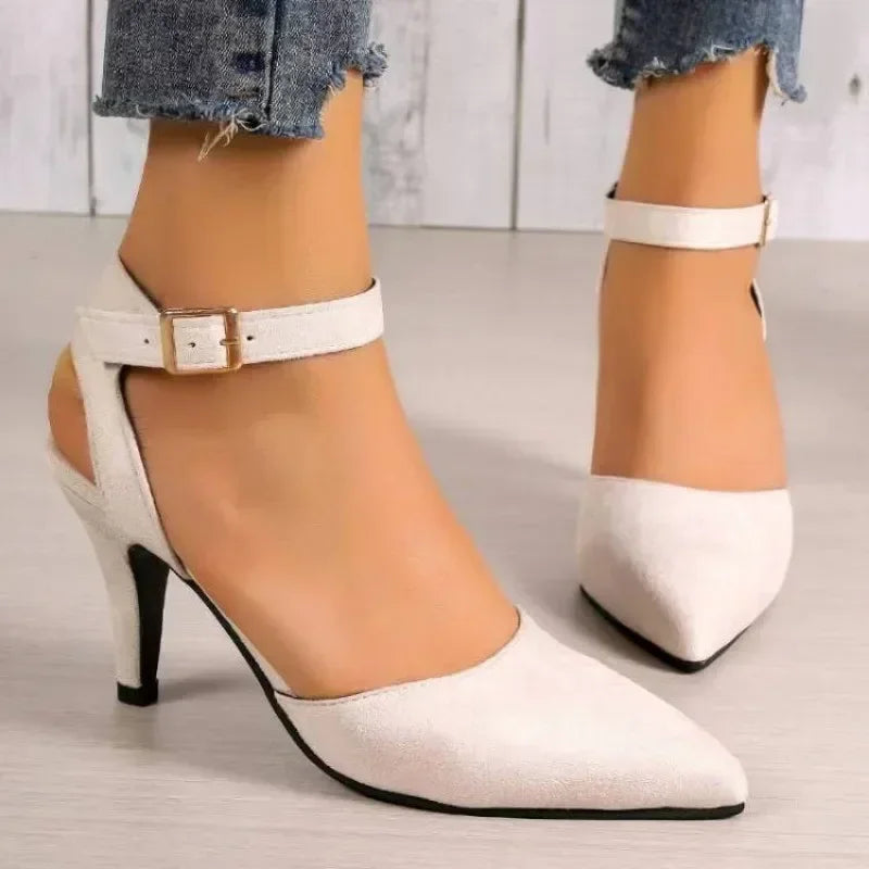 Women’s Fashion Baotou Pumps – Solid Color Sexy Party High Heels, Slender Heel Sandals, Plus Size 43