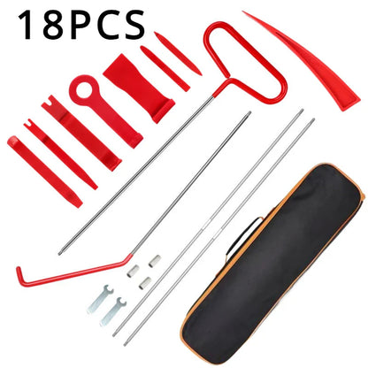 EAFC 21/18PCS Car Door Tool Kit - Inflatable Air Pump, Auto Window Door Opener, Fixing Gripper Tools, Long Reach Kit with Carrying Bag