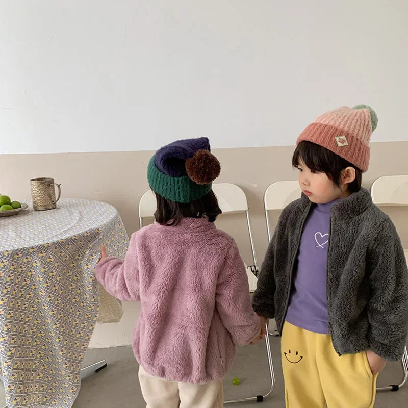 Kids Winter Coats 2024 - New Warm Fleece Jacket for Boys & Girls, Autumn & Spring Outerwear for Children