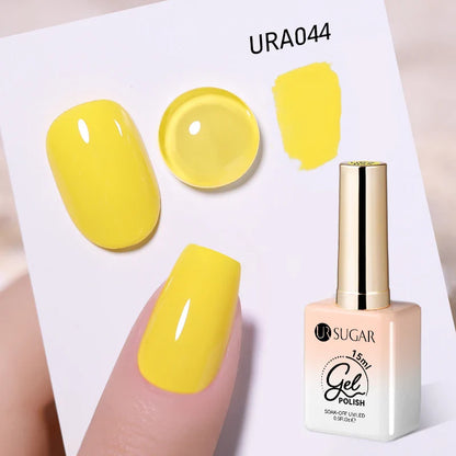 UR SUGAR 15ml Jelly Milky White Gel Polish – Translucent UV Soak Off Nail Art Varnish Semi-Permanent Fashion Nail Color