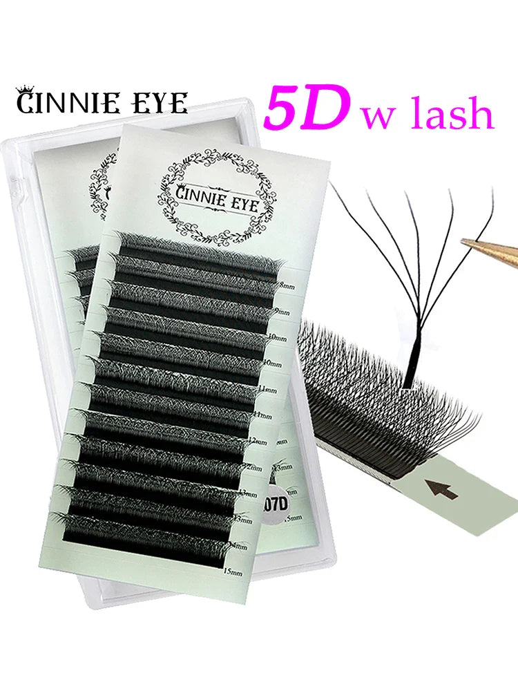 4D-5D W Eyelash Extension – Fluffy Volume Mink & Faux Mink Premade Fans, Dolly Hybrid 3D Lashes