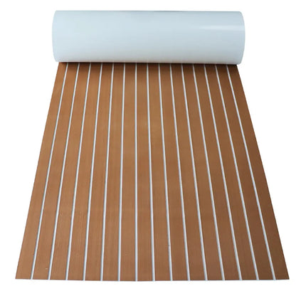 2.4m Self-Adhesive EVA Foam Boat Flooring | Faux Teak Marine Decking Sheet for Yacht, 8 Styles