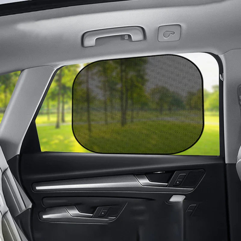 SEAMETAL 2PCS Car Window Sunshade Covers - UV Protection Black Sun Shields for Front and Rear Windows, Summer Car Accessories