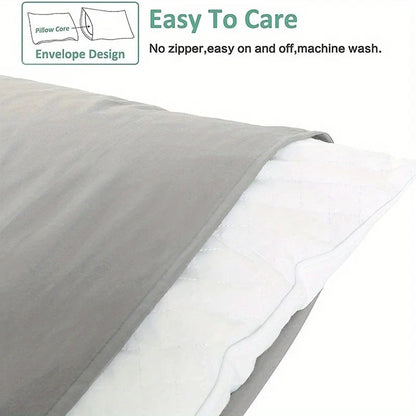 100% Cotton Brushed Color Block Pillowcases - Soft Cozy Wrinkle & Fade Resistant Envelope Closure