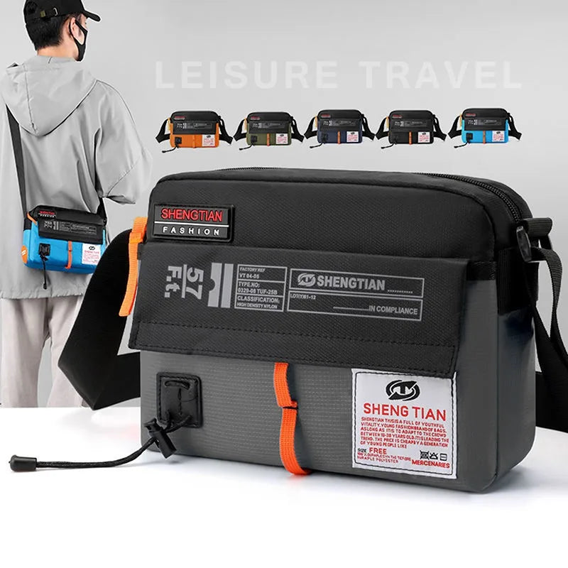 Men’s Waterproof Oxford Crossbody Messenger Bag – Fashion Business Shoulder Bag for Travel & Daily Use