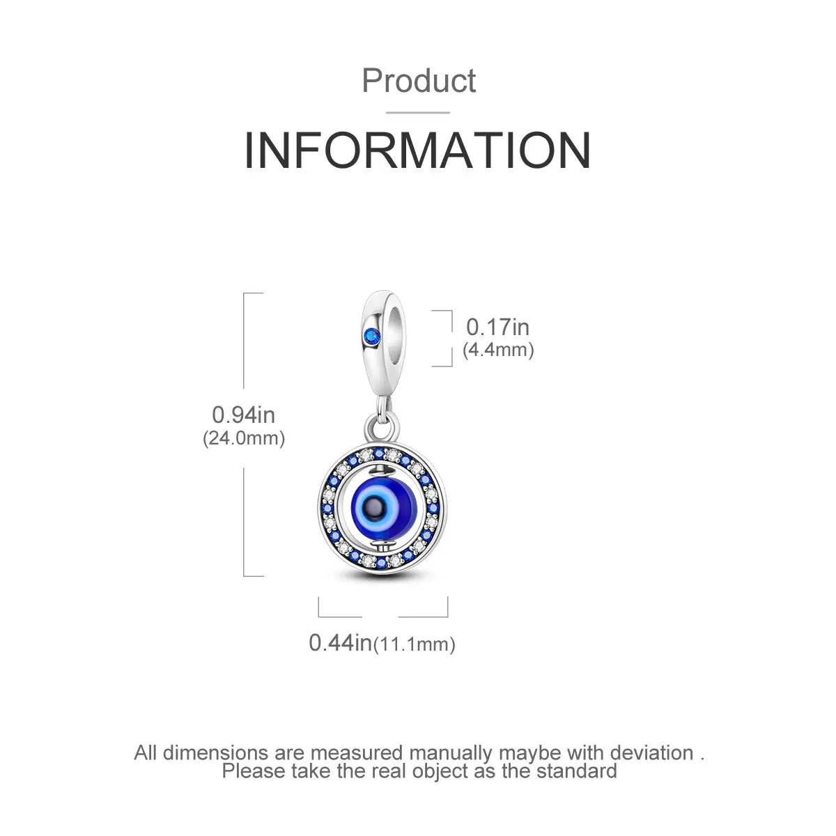 MULA Silver-Plated Sunflower & Four-Leaf Clover Dangle Charms - DIY 3MM Snake Chain Bracelet