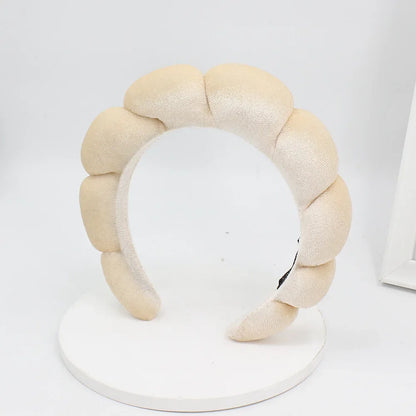 Velvet Sponge Spa Headband – Wide Padded Makeup & Face Washing Hairband for Skincare, Shower & Beauty Routine for Women & Girls