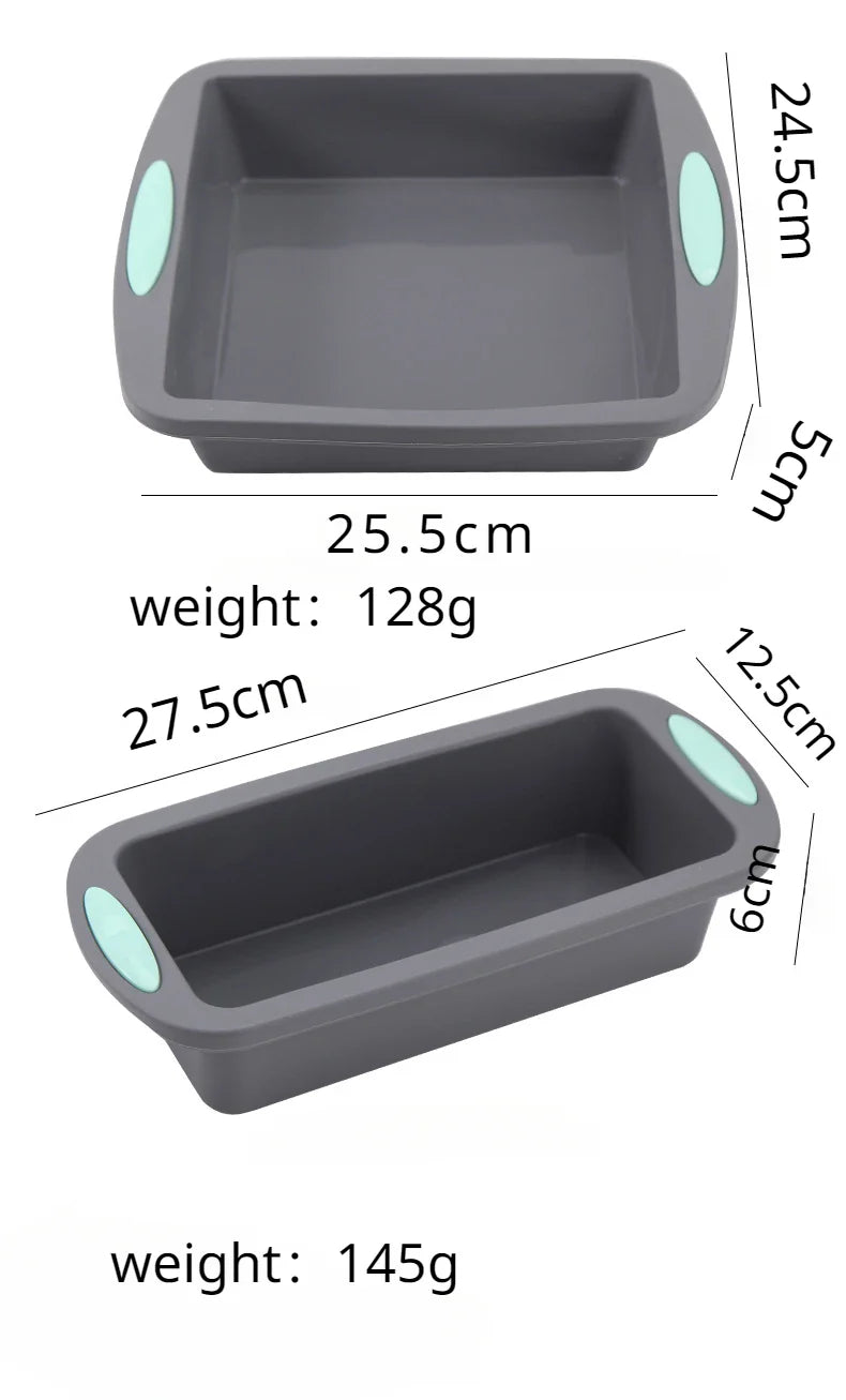 3D Silicone Bread and Muffin Mold Set - Heat Resistant, Non-Stick Kitchen Bakeware for Cakes and Pastries