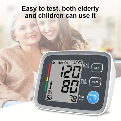 Adjustable Cuff Automatic Upper Arm Blood Pressure Monitor – Household Digital Electronic Sphygmomanometer