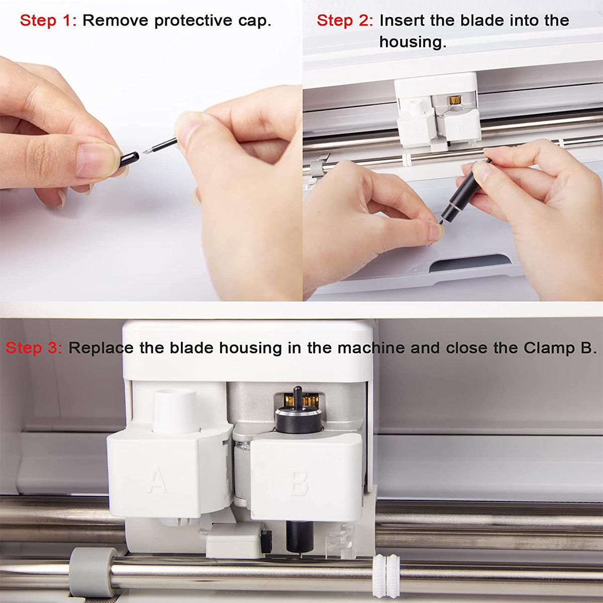 Replacement Cutting Blades for Cricut Maker & Explore Series – 30°/45°/60° Plotter Blades with Sturdy Housing