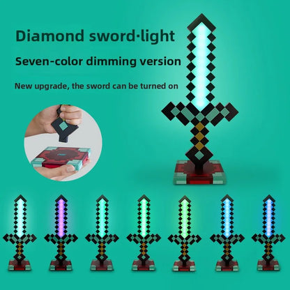 MC Game LED Creeper Night Lamp – Creative Block Button Light for Bedroom, Desk, and Bedside Decoration