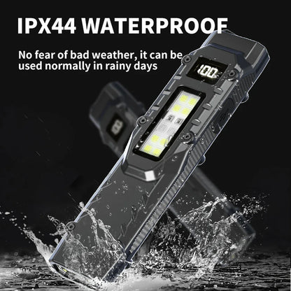 LED Ultra Slim Flashlight 1200LM — Mini Portable Pocket Light with Pen Clip, IPX44 Waterproof for Camping & Hiking