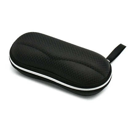 Portable Sunglasses & Eyewear Storage Case - Anti-Stress Black Eye Bag for Men's & Women's Glasses, Myopia and Flat Mirror Protection