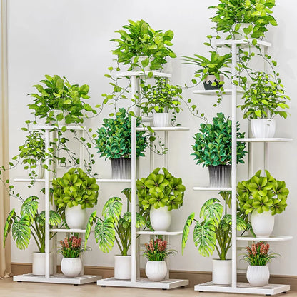 Cordlal Iron Plant Stand 6/7/8-Layer Flower Pot Holder Rack Organizer for Home Garden Decor