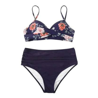Vintage High Waist Bikini Set 2025 – Women’s Push-Up Printed Swimwear Summer Beach Bathing Suit