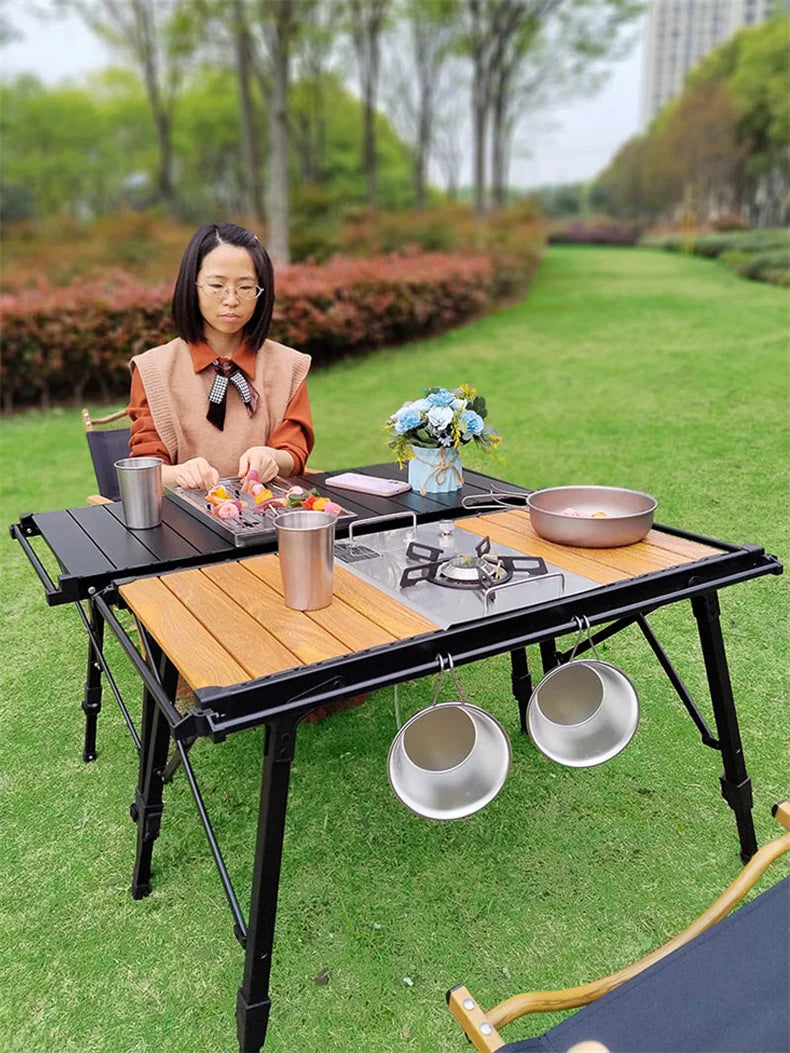 Lohascamping Folding IGT Table – Lightweight Adjustable Backpack Table for BBQ, Burner & Multifunctional Use