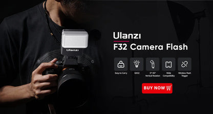 Ulanzi F12 TTL Wireless Flash Trigger – Auto & Manual Continuous Shooting for Canon, Nikon, Fuji, Sony Cameras