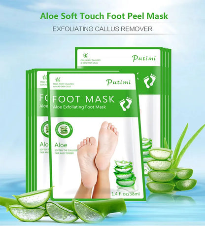 Exfoliating Foot Mask & Pedicure Socks – Dead Skin Removal, Whitening Foot Care, Foot Spa Scrub & Skin Refreshment