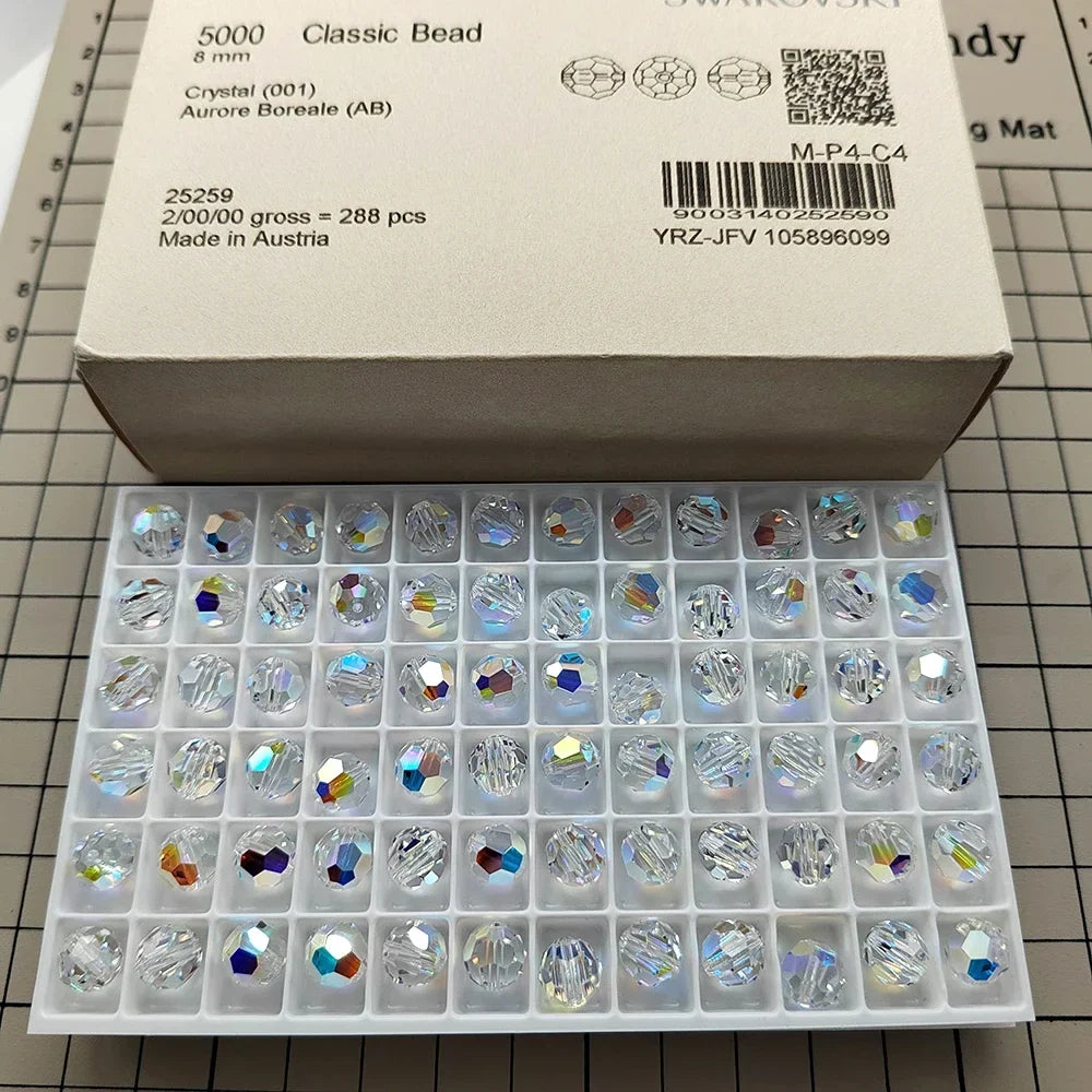 Austrian Crystal Round Beads - 5000pcs Genuine Rhinestone Beads for DIY Bracelet Jewelry Making