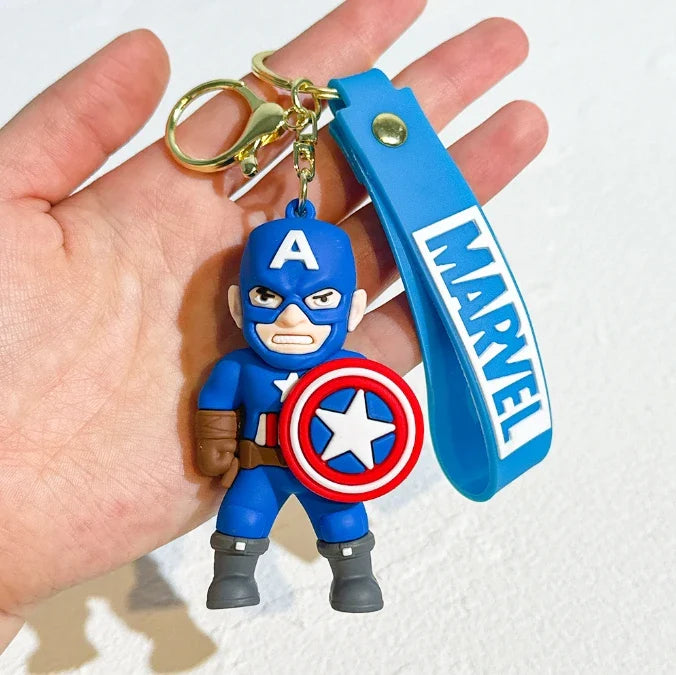 MINISO Marvel Avengers Keychain – Iron Man, Thanos, Loki & Captain America Doll Pendant for Bags & Fans Gift