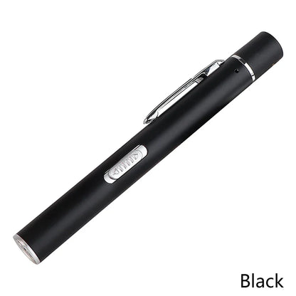 USB Rechargeable Medical Pen Light | Mini Nursing LED Flashlight with Stainless Steel Pocket Clip