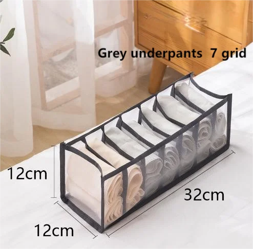 Foldable Underwear Drawer Organizer – Closet Storage Box & Divider for Socks, Bras, and Underpants