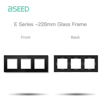 BSEED Zigbee Smart Wall Switch Parts – EU Power Outlet & Glass Frame DIY Combo