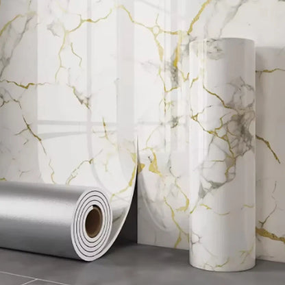 Marble Foam Wall Tile Sticker - Waterproof Self-Adhesive Wallpaper for Bedroom, Living Room & Bathroom