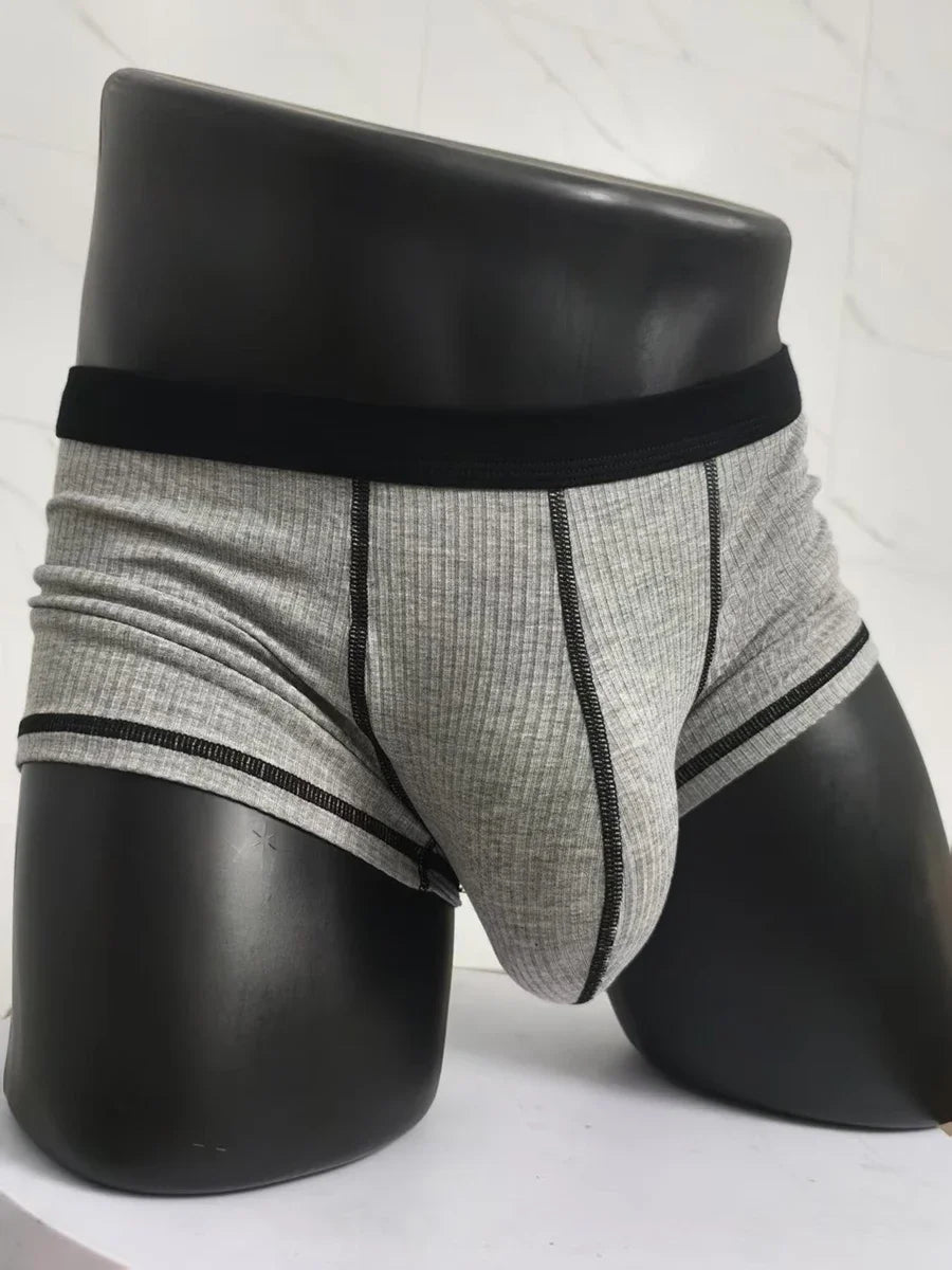 Men’s Breathable Boxer Shorts – High Elasticity Thin Sweat-Absorbing Underwear with Large Pockets, Fashionable Personalized Design