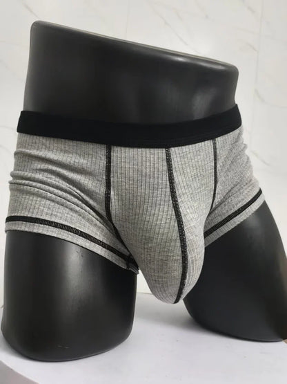 Men’s Breathable Boxer Shorts – High Elasticity Thin Sweat-Absorbing Underwear with Large Pockets, Fashionable Personalized Design