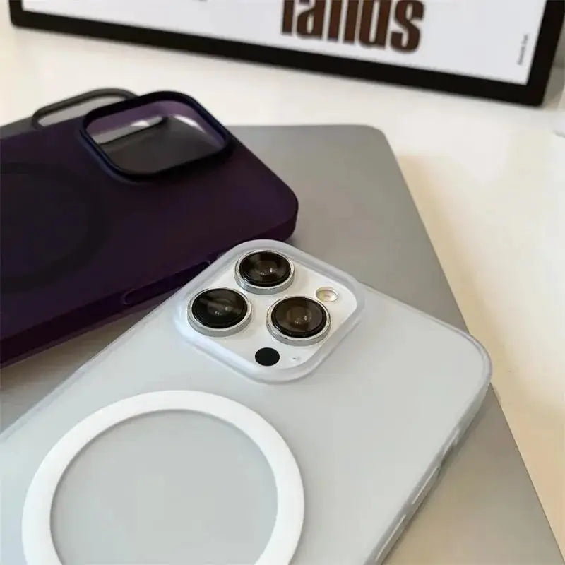Matte Ultra-Thin iPhone Case – Hard PC Translucent Cover with MagSafe Magnetic Wireless Charging, Fits iPhone 11-17 Pro Max