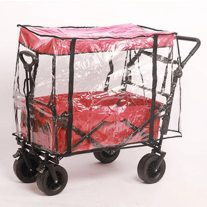Waterproof PVC Rain Cover for Camping Trolley Folding Garden Picnic Wagon Stroller 91x51x74cm