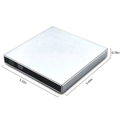 Professional Slim External DVD Drive – Low-Noise USB 2.0 DVD/VCD/CD-RW Burner & Player