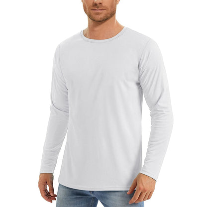 Men's UPF 50+ Sunscreen T-shirt – UV Protection Long Sleeve Quick-Drying Hiking & Fishing Top