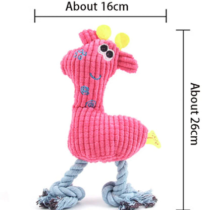 Squeaky Plush Bone Dog Toy - Puppy Teething, Chew & Molar Training Toy for Interactive Playtime