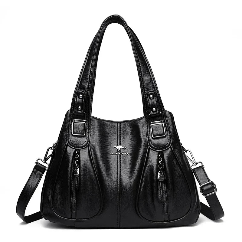 Luxury Women’s Leather Casual Tote Bag – High Quality Large Shoulder & Crossbody Handbag