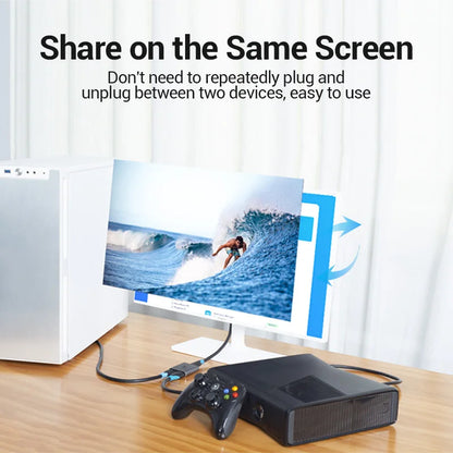 Vention HDMI Switcher 4K 60Hz Bi-Directional - 2.0 HDMI Switch 1x2/2x1 Adapter, Compatible with PS4/5, Xiaomi TV Box, 8K HDMI 2.1 Splitter