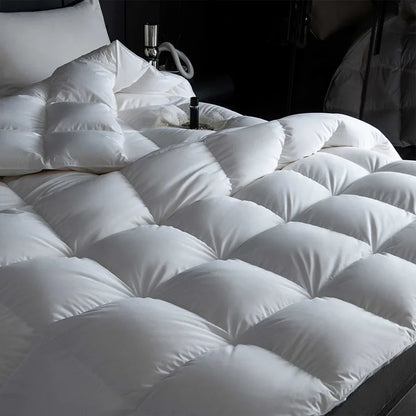 Winter Cotton Goose Down Quilt – Super Soft Fluffy Duvet for Queen & King Size, Four Seasons Blanket 220x240