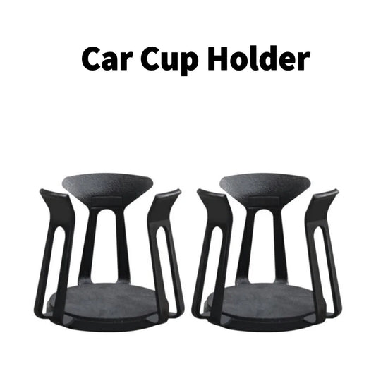 Universal Car Cup Holder Organizer – Adhesive Beverage Bottle Storage Rack Auto Interior Drink Holder Accessory (Black)