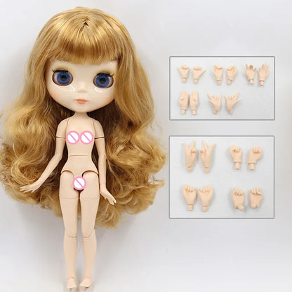 ICY DBS Blythe Doll 1/6 BJD Jointed Body — 30cm White Skin Anime Doll with Shiny & Matte Face, Special Price Gift Toy