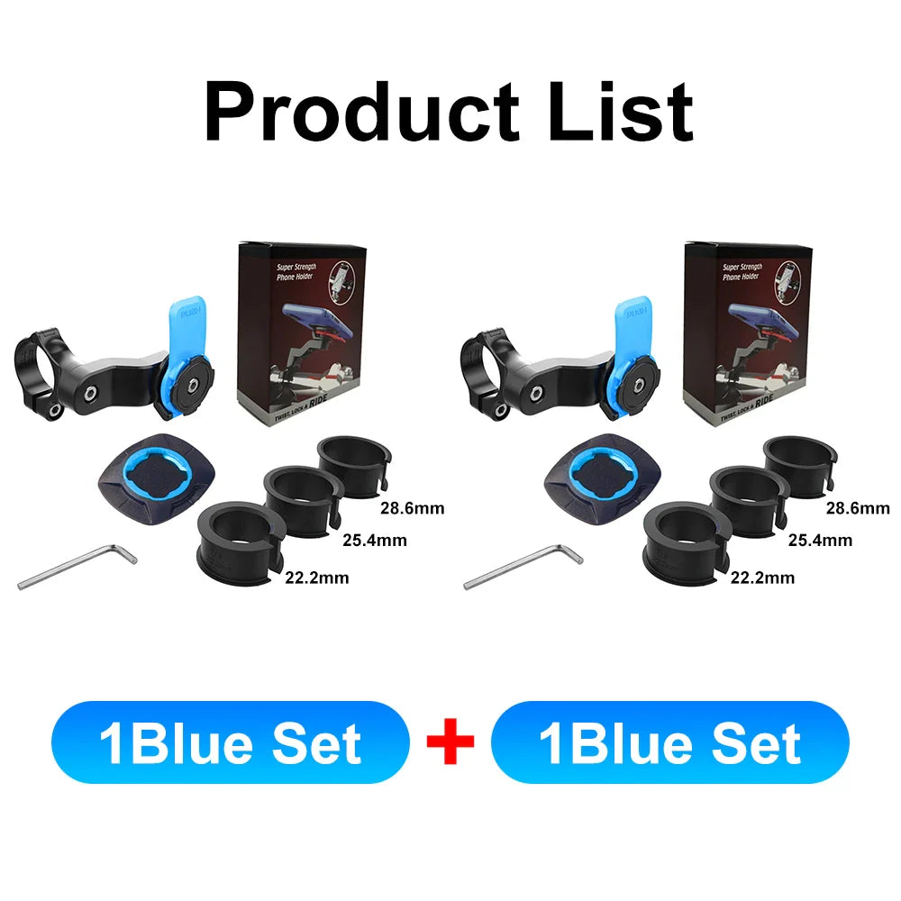 QUAD-LOCK Motorcycle & Bike Phone Holder — 360° Rotatable Navigation Stand with Secure Mount Bracket